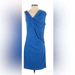 MICHAEL Michael Kors, Sleeveless, Drapery Bodycon Dress, Blue, Size L